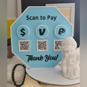 Qr Code Display Sign 3d Printed